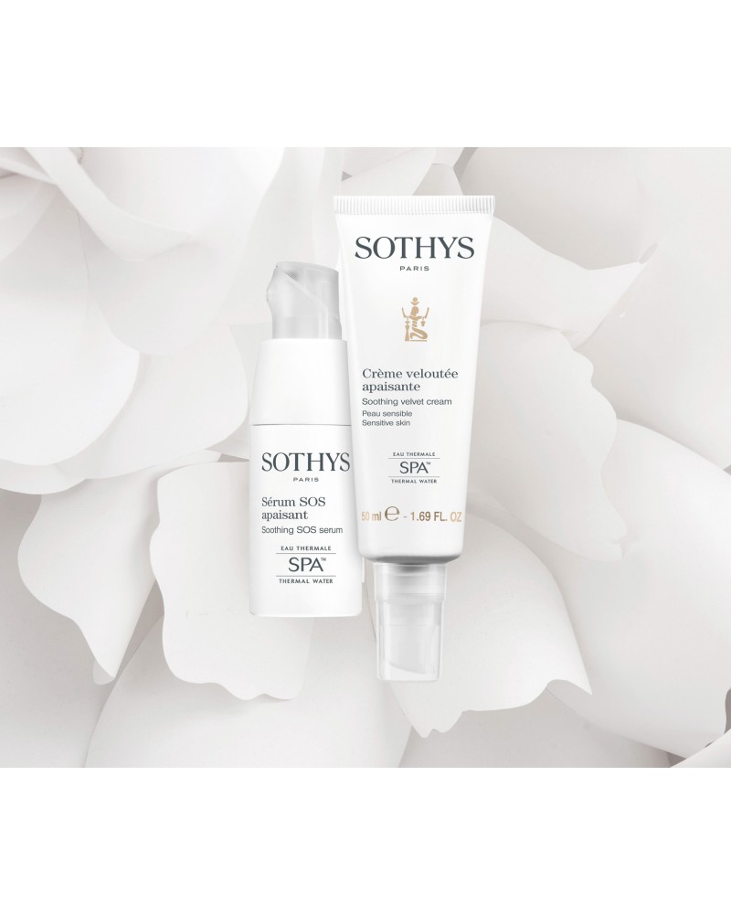 Cofanetto pelli sensibili Sothys, crema viso e siero lenitivo Cofanetto pelli sensibili Sothys, crema viso e siero lenitivo